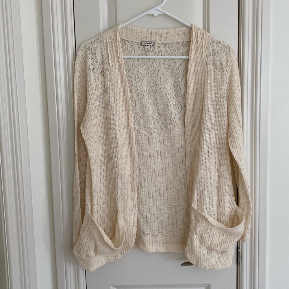 Eyeshadow Lace Top Cardigan